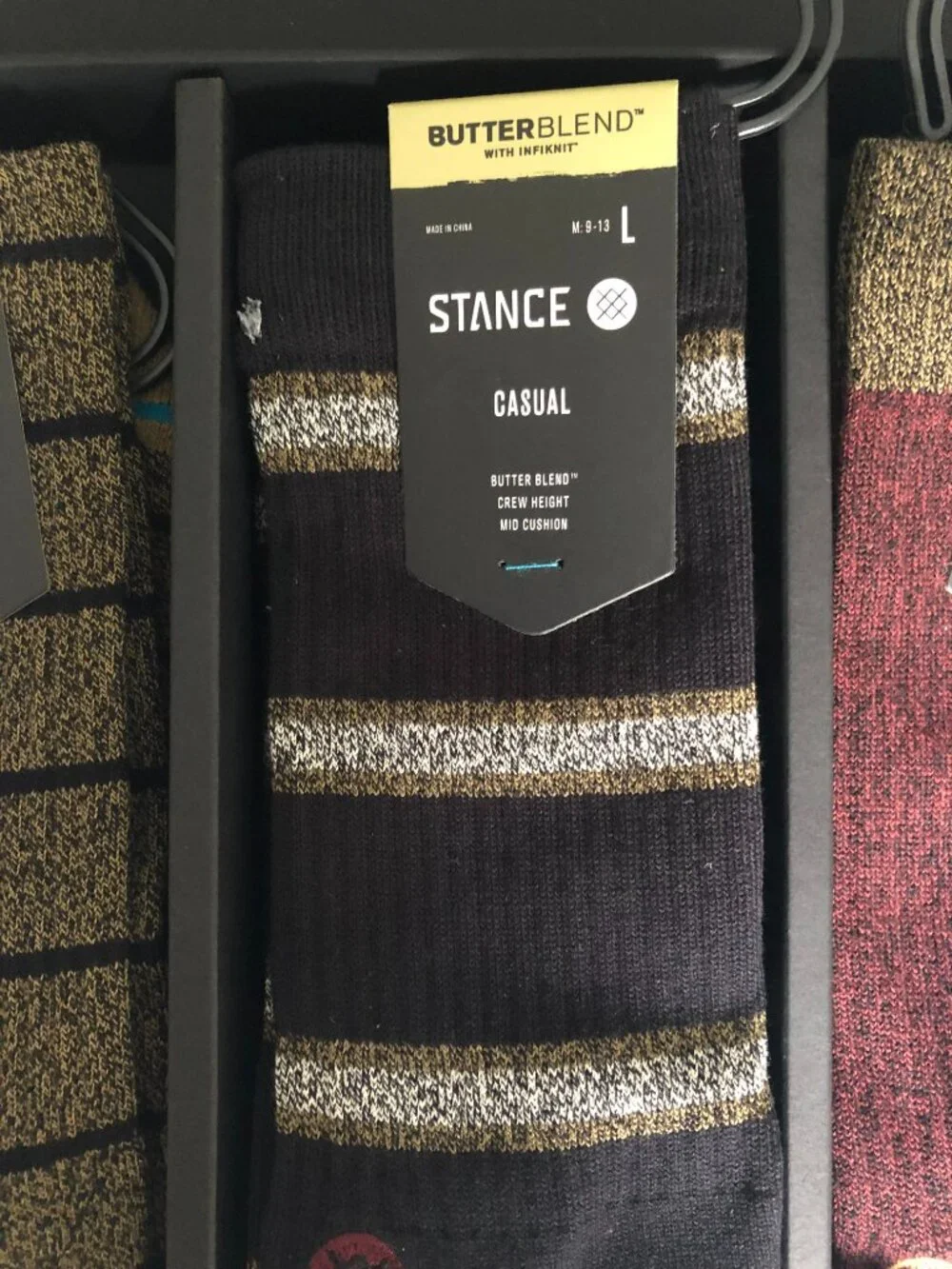 Stance McGregor Butter Blend 3 Pack Socks Gift Box Size L